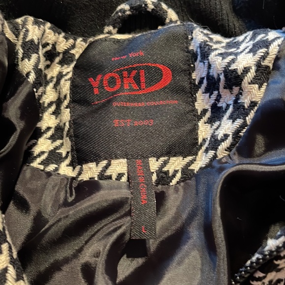 Beautiful woman’s houndstooth black and white coat. Size L. - Picture 3 of 12